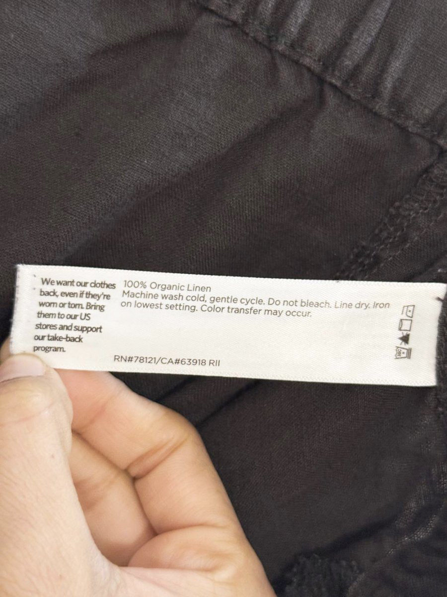 eileen fisher 100% organic linen straight leg lounge pants - good market thrift store