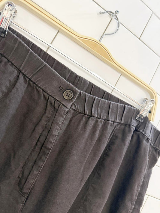 eileen fisher 100% organic linen straight leg lounge pants - good market thrift store