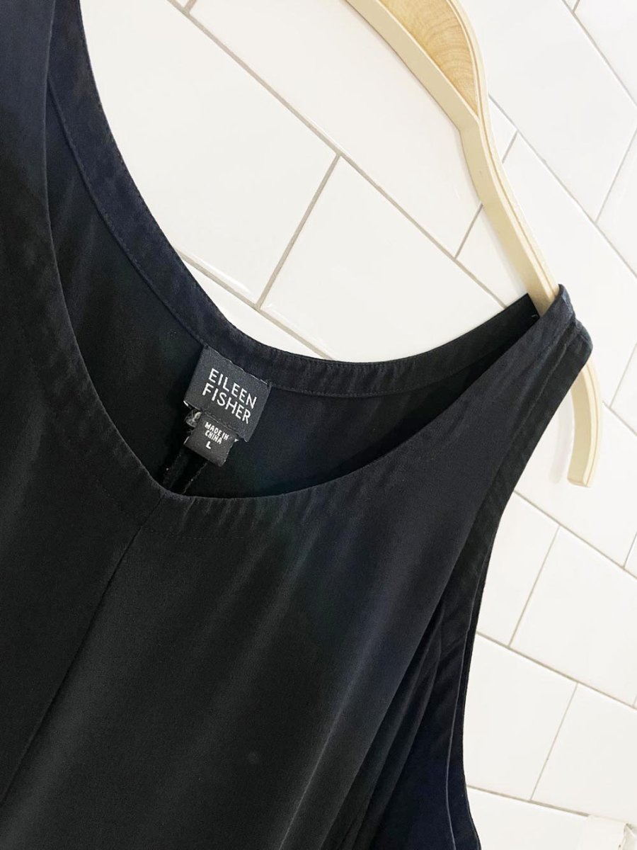 eileen fisher 100% silk a - line maxi tank dress - good market thrift store