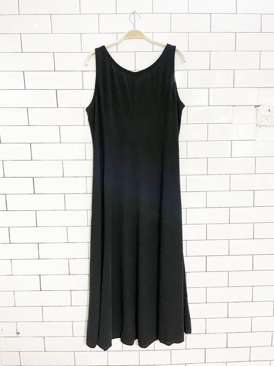 eileen fisher 100% silk a - line maxi tank dress - good market thrift store
