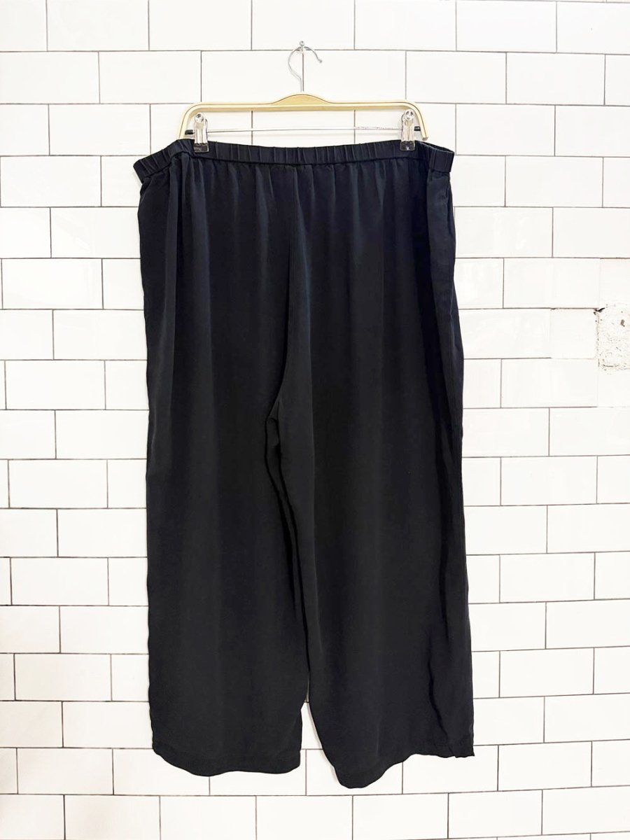 eileen fisher 100% silk pull on cropped pants - good market thrift store