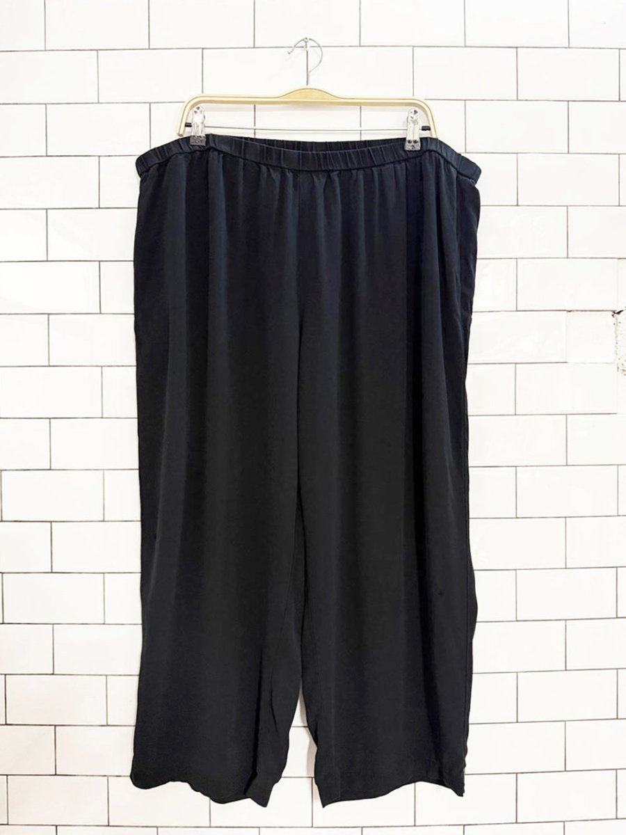 eileen fisher 100% silk pull on cropped pants - good market thrift store