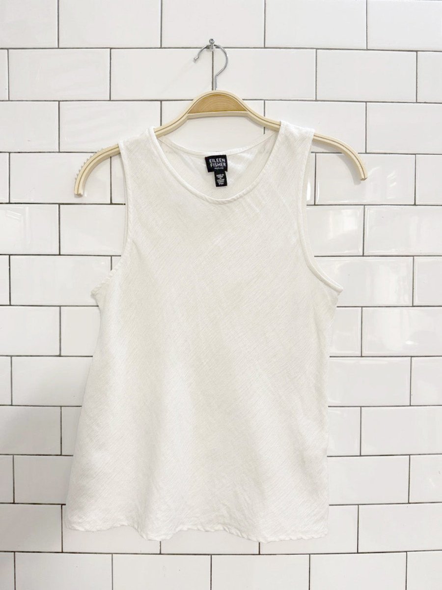eileen fisher linen - blend lightweight tank top - good market thrift store