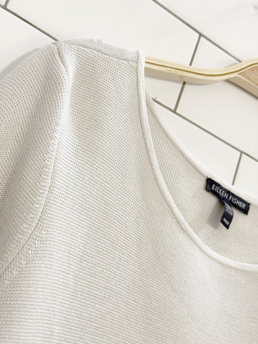 eileen fisher silk - blend half sleeve knit sweater - good market thrift store