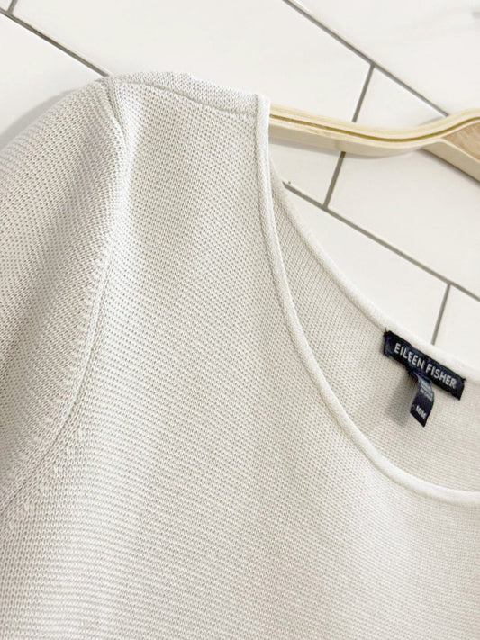 eileen fisher silk - blend half sleeve knit sweater - good market thrift store