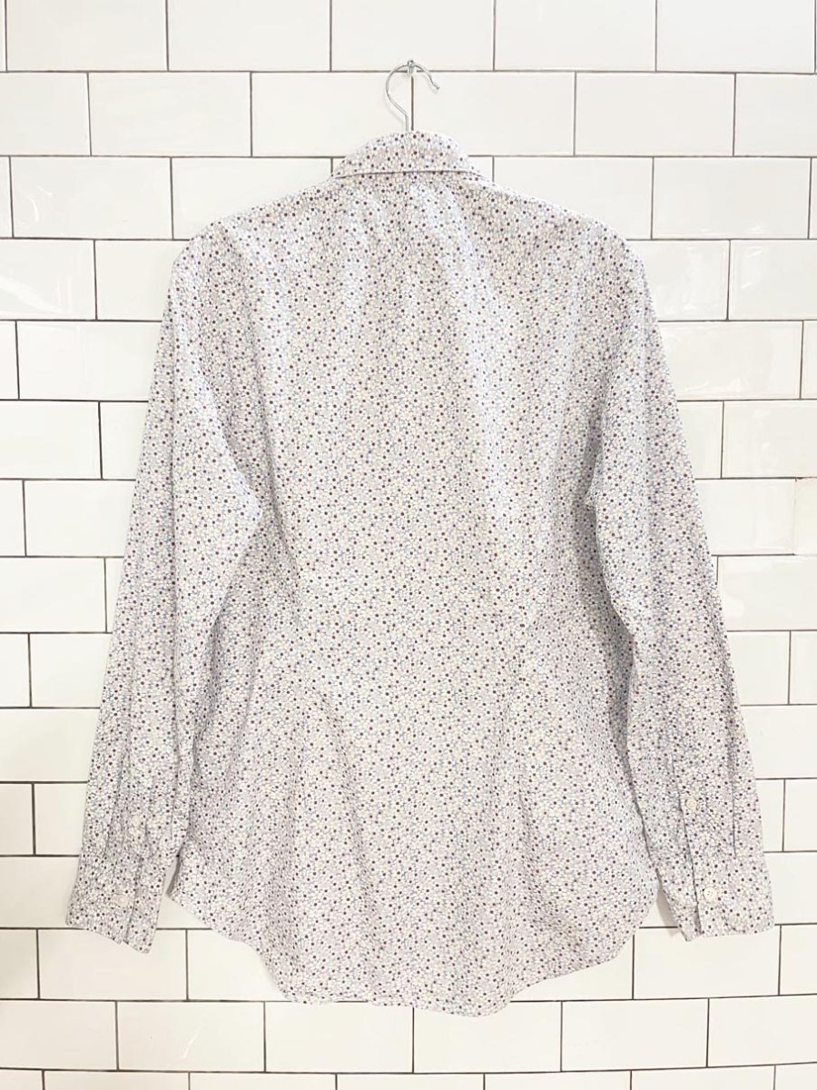 eleventy micro floral daisy full button shirt | made in Italy - good market thrift store