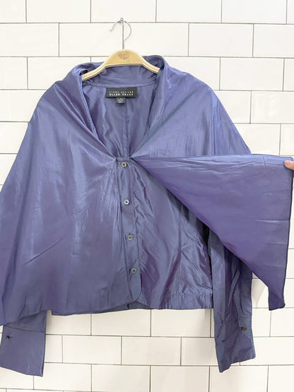 ellen tracy 100% silk cape blouse | linda allard - good market thrift store