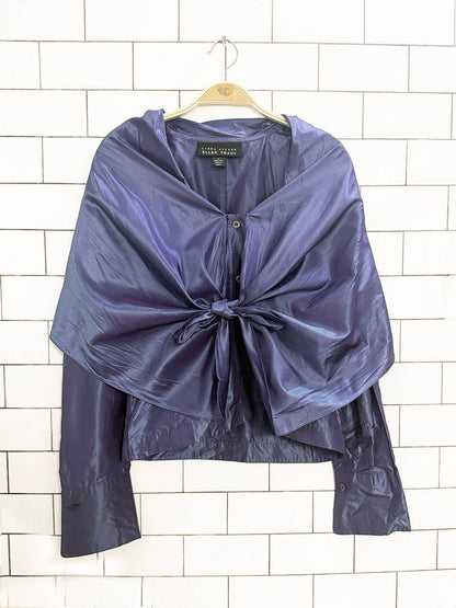 ellen tracy 100% silk cape blouse | linda allard - good market thrift store