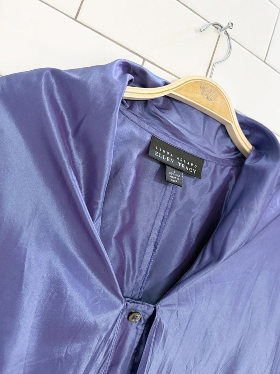 ellen tracy 100% silk cape blouse | linda allard - good market thrift store