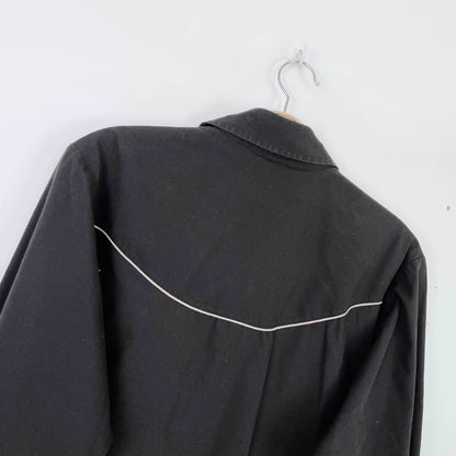 vintage 90s ely cattleman skull western shirt