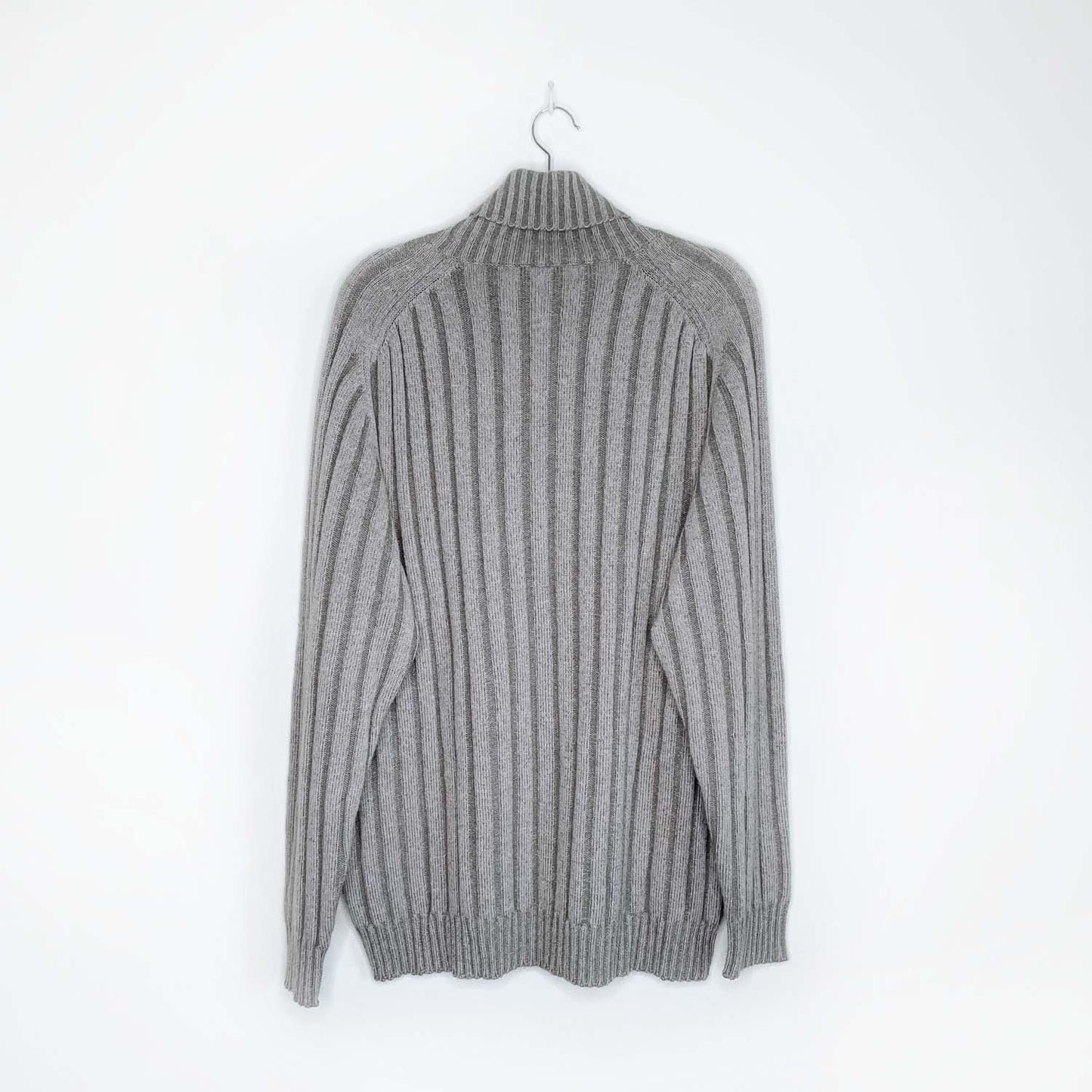 ermenegildo zegna wool cashmere chunky rib turtleneck - size large