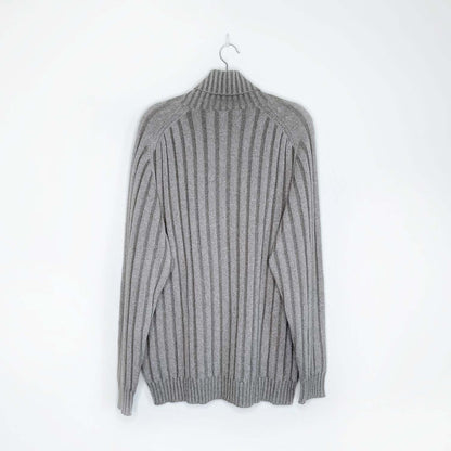 ermenegildo zegna wool cashmere chunky rib turtleneck - size large