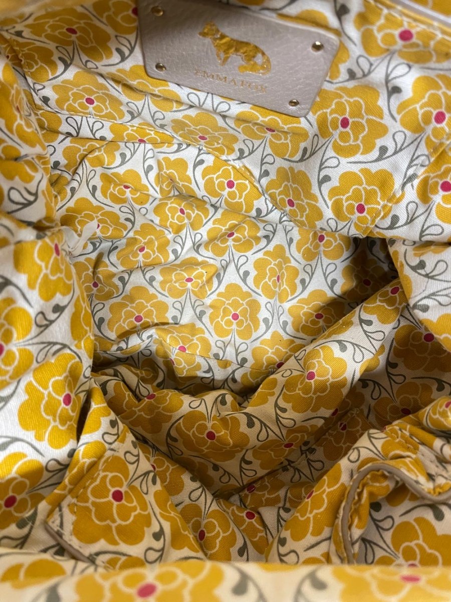 emma fox xl leather bag w kiss lock - good market thrift store