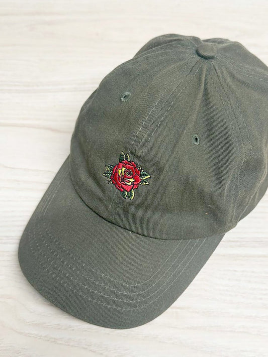 empyre rose embroidered baseball cap - good market thrift store