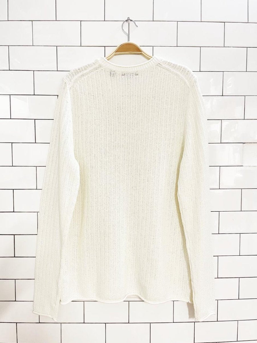 en thread loose knit summer long sleeve top - good market thrift store