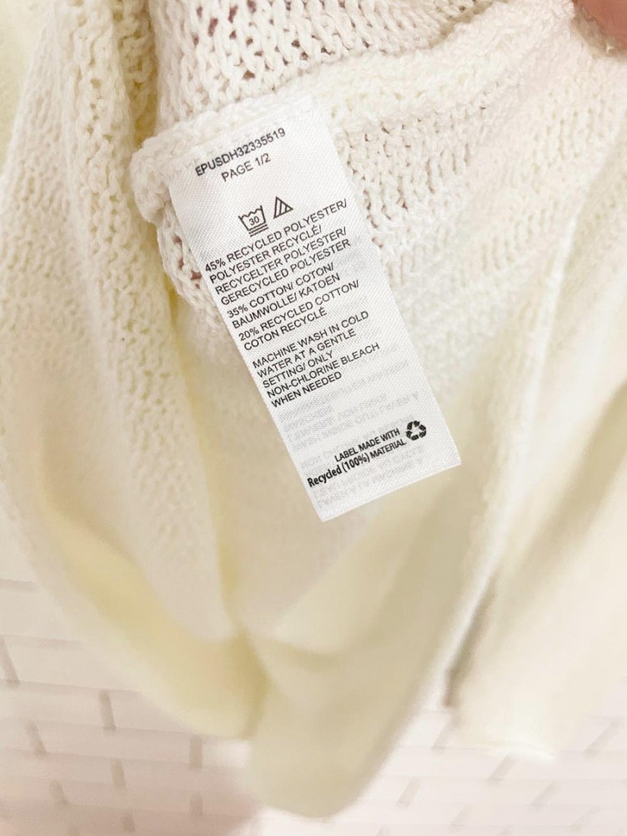 en thread loose knit summer long sleeve top - good market thrift store