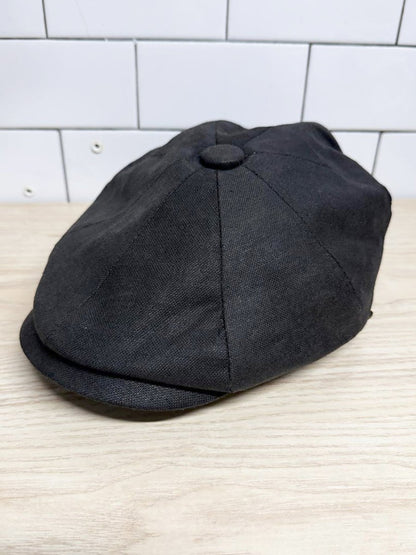 epoch 100% linen flat cap - good market thrift store