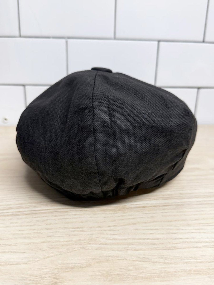 epoch 100% linen flat cap - good market thrift store