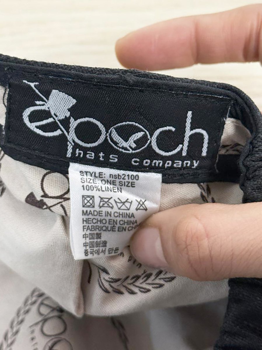 epoch 100% linen flat cap - good market thrift store
