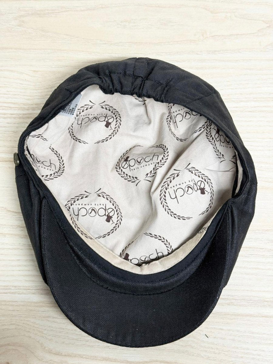 epoch 100% linen flat cap - good market thrift store