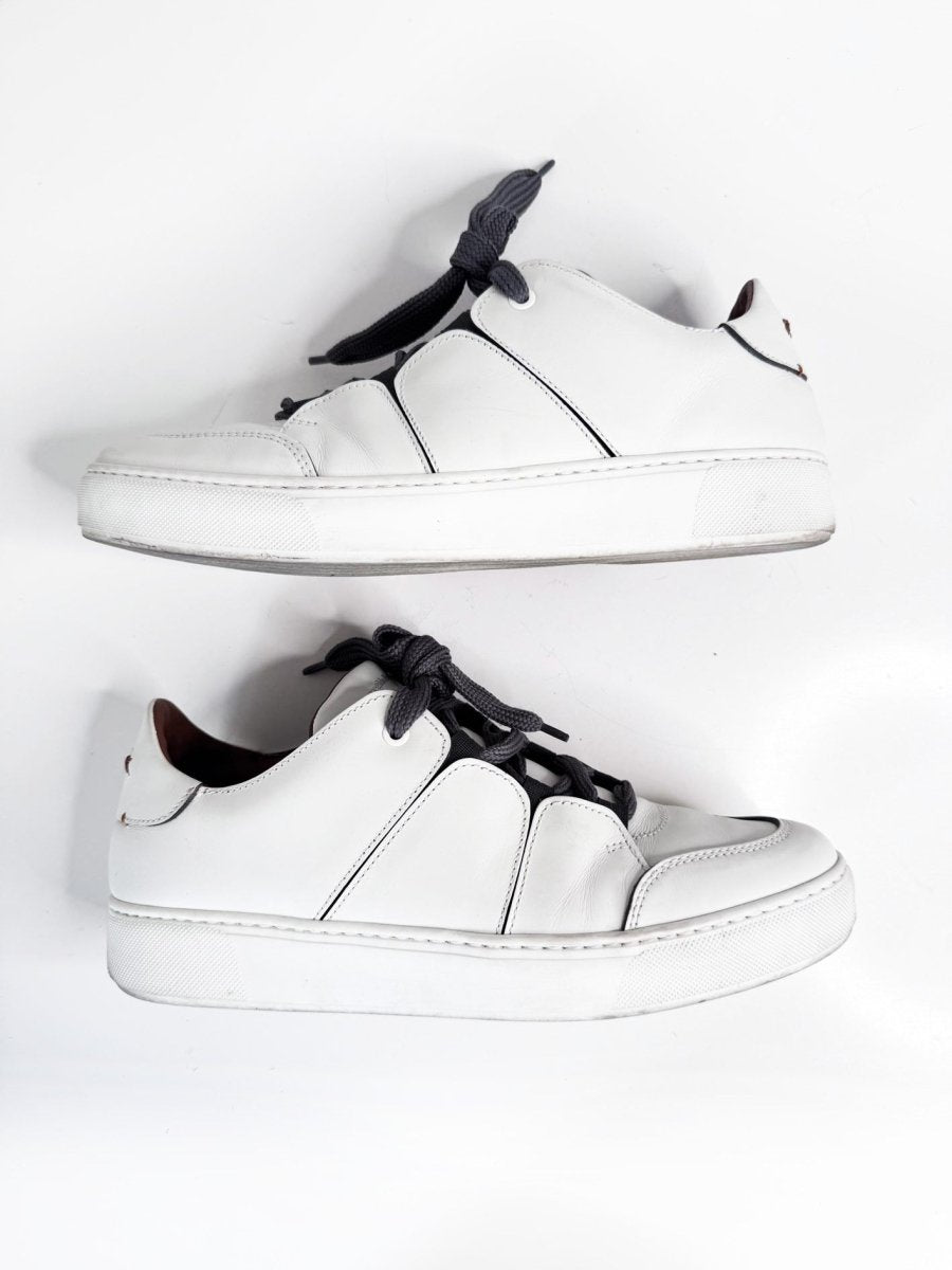 ermenegildo zegna couture tizano leather low-top sneaker - good market thrift store