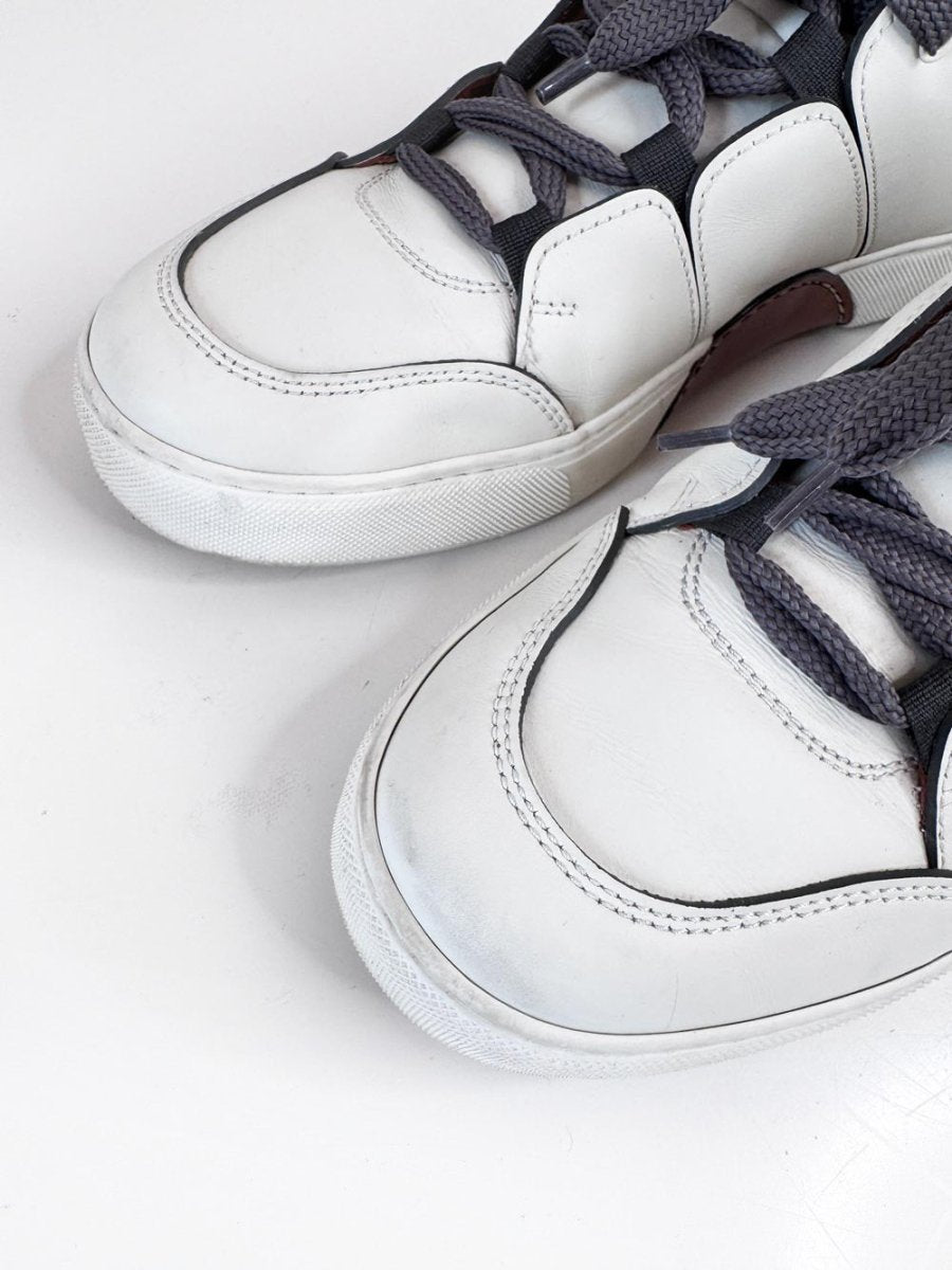 ermenegildo zegna couture tizano leather low-top sneaker - good market thrift store