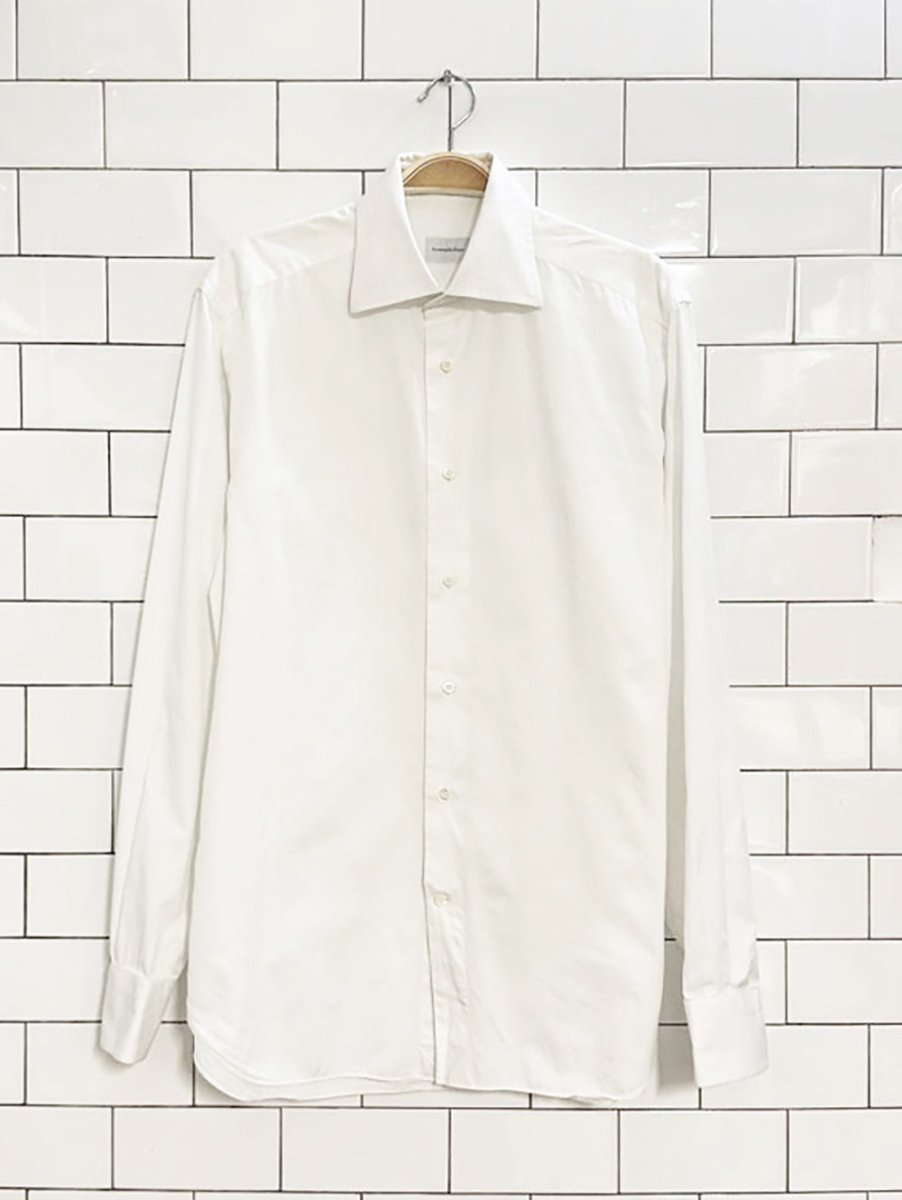 ermenegildo zegna regular fit white shirt - good market thrift store