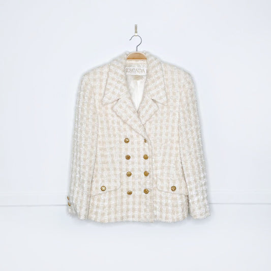 vintage 80s escada wool-blend snow queen jacket