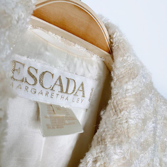 vintage 80s escada wool-blend snow queen jacket