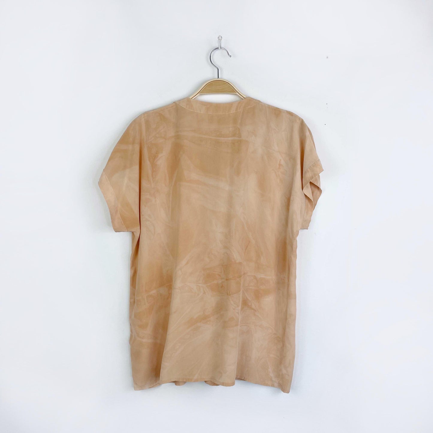 vintage escada tie dye tuxedo short sleeve blouse