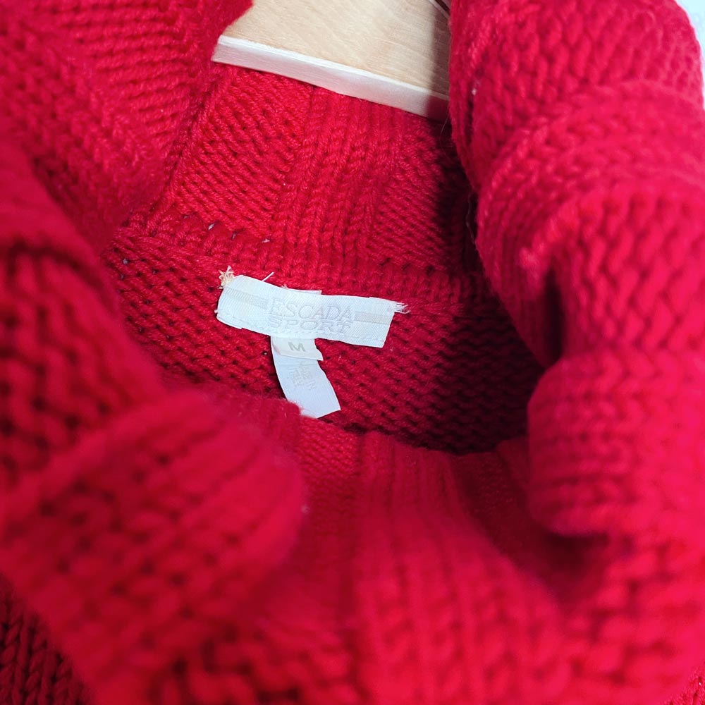 vintage escada sport chunky wool turtleneck