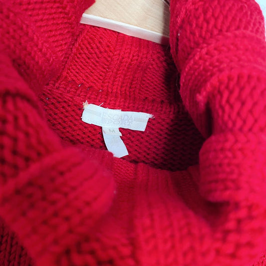 vintage escada sport chunky wool turtleneck