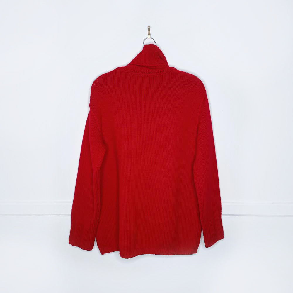 vintage escada sport chunky wool turtleneck