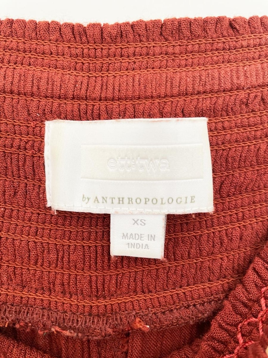 ett twa smocked waist gypsy jogger | made in india | anthropologie - good market thrift store