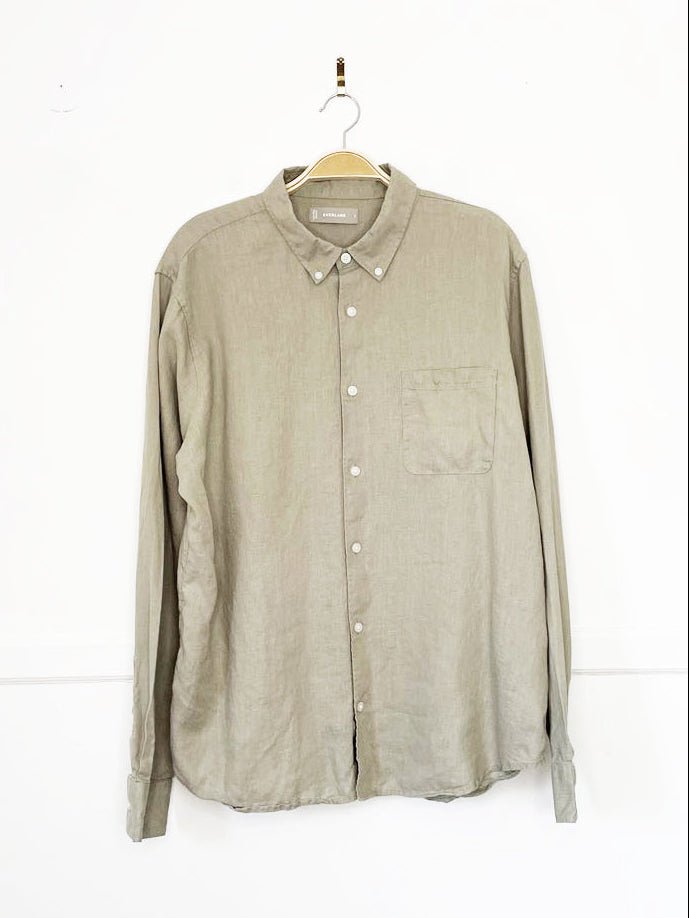 everlane 100% linen full button shirt - good market thrift store