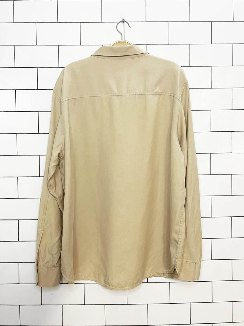 everlane 1/2 zip utility pocket long sleeve pullover shirt - good market thrift store