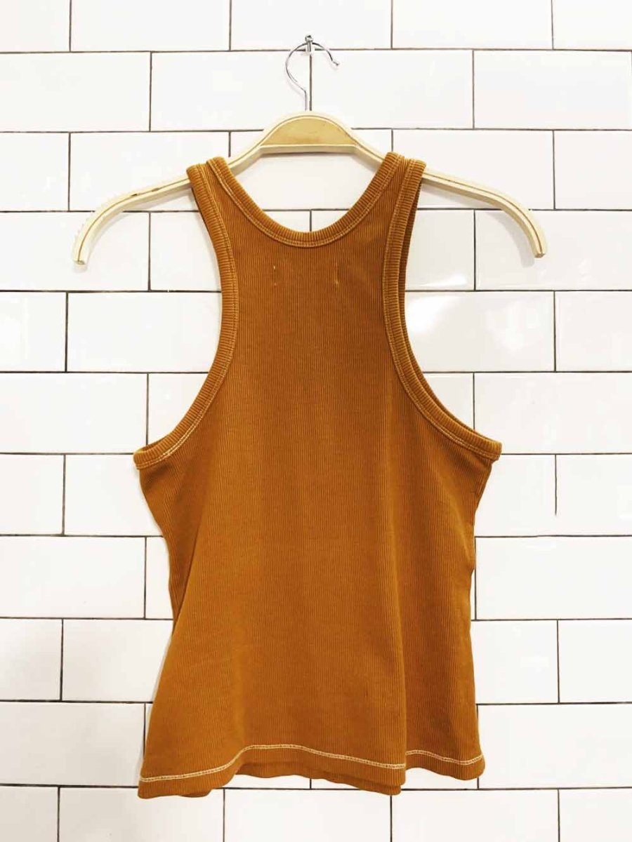 everlane organic cotton ribbed racer back tank top - good market thrift store