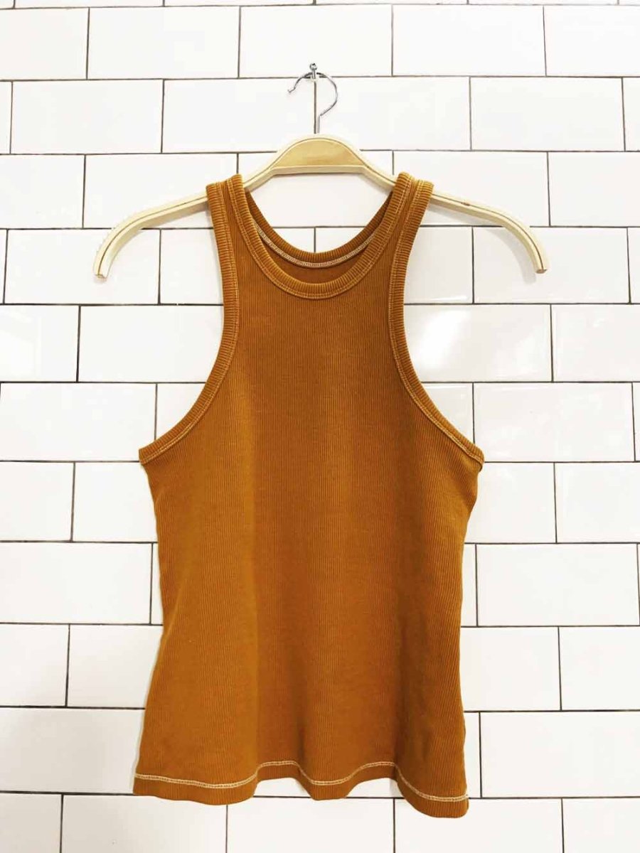 everlane organic cotton ribbed racer back tank top - good market thrift store