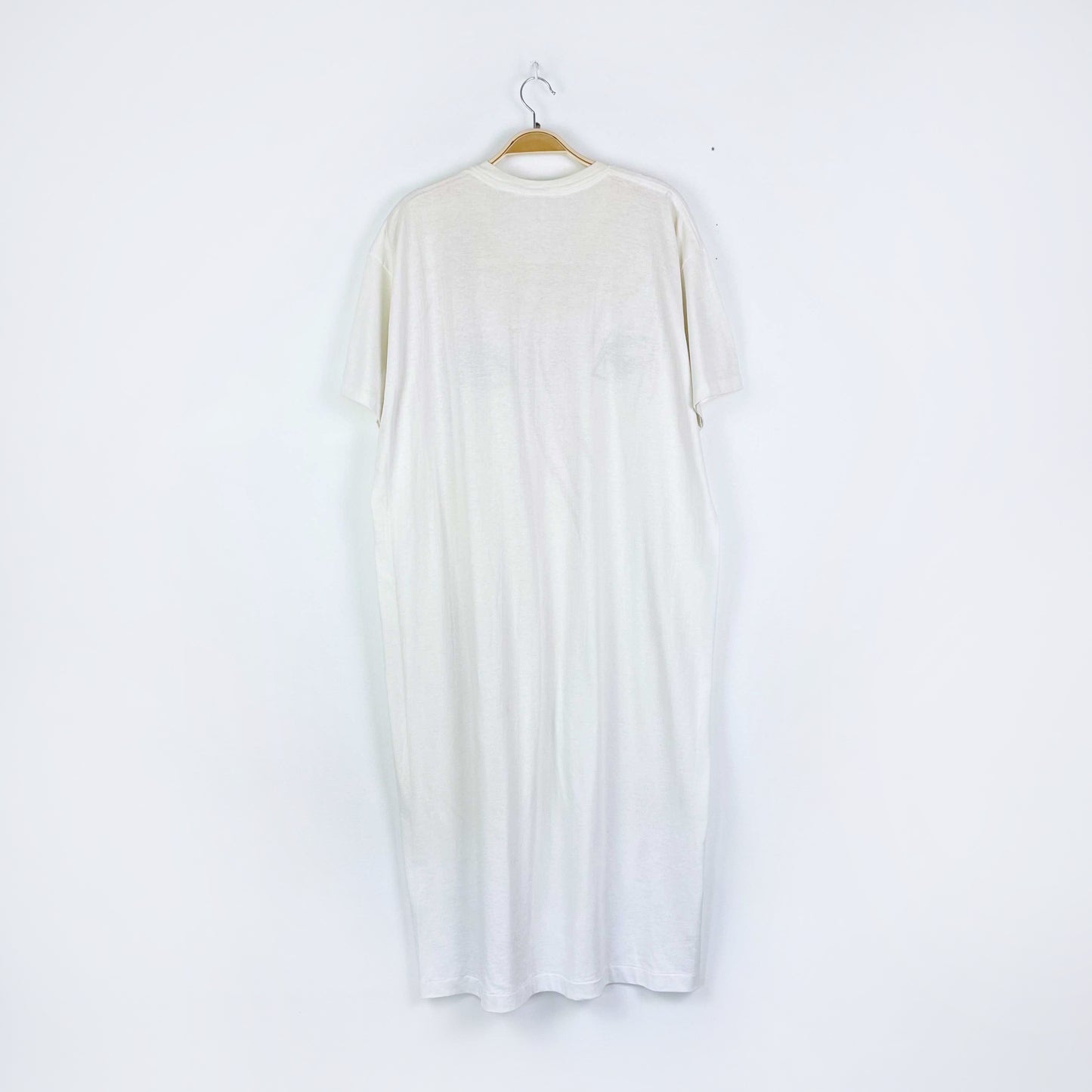 vintage hand-painted hiding eyes t-shirt midi dress