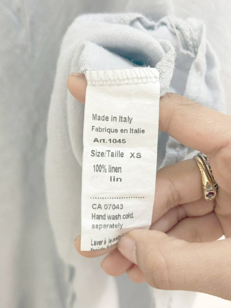 fabiana tesi 100% linen tie strap loose fit jumpsuit | made in Italy - good market thrift store