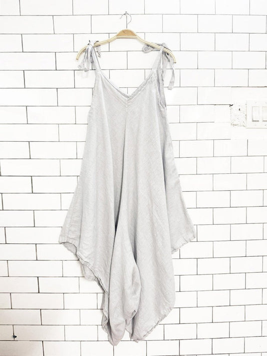 fabiana tesi 100% linen tie strap loose fit jumpsuit | made in Italy - good market thrift store