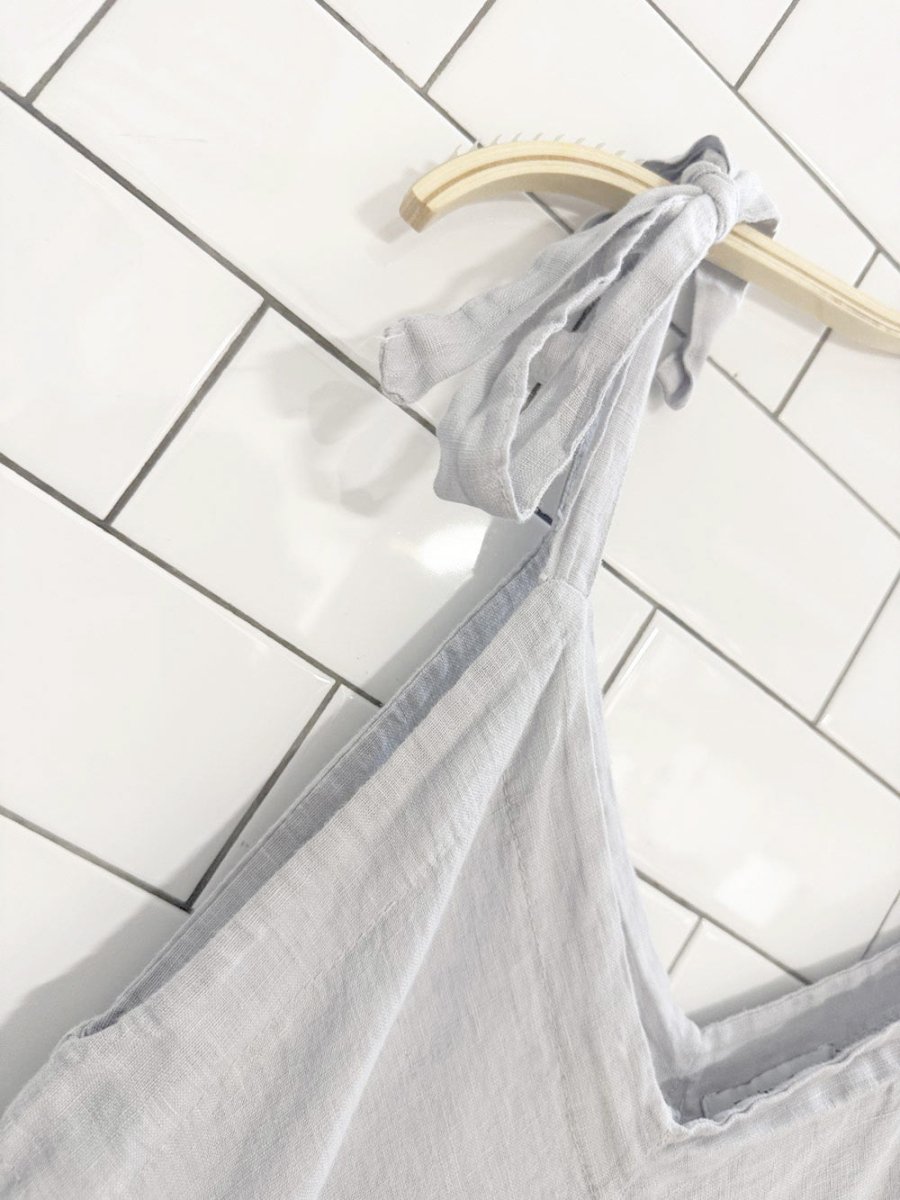 fabiana tesi 100% linen tie strap loose fit jumpsuit | made in Italy - good market thrift store