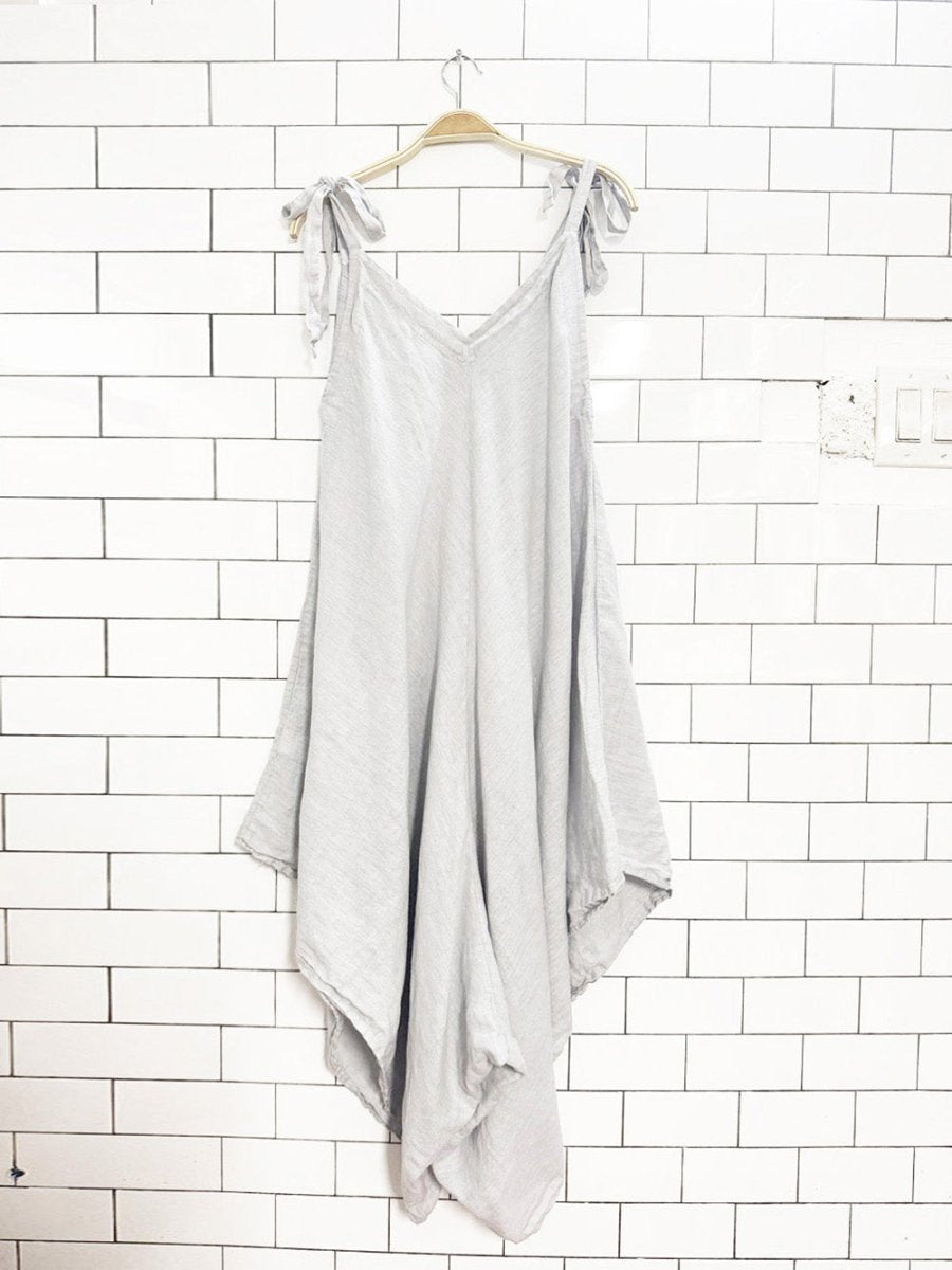 fabiana tesi 100% linen tie strap loose fit jumpsuit | made in Italy - good market thrift store
