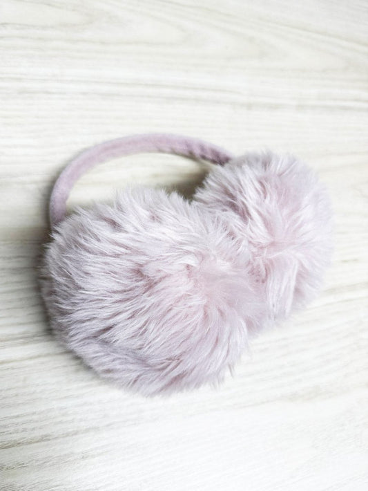 faux fur fluffy plush ear muffs - good market thrift store