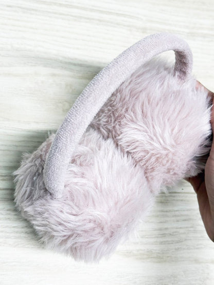faux fur fluffy plush ear muffs - good market thrift store