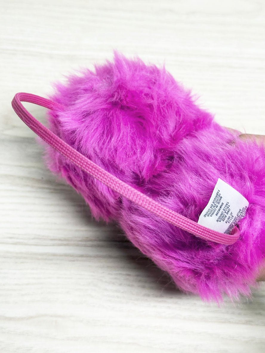 faux fur fluffy plush ear muffs - good market thrift store