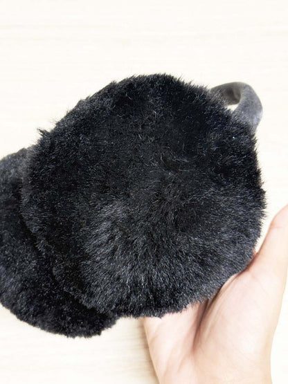 faux fur plush ear muffs - good market thrift store