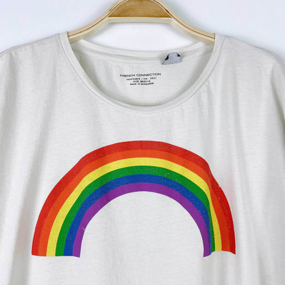 french connection rainbow pride boxy tee
