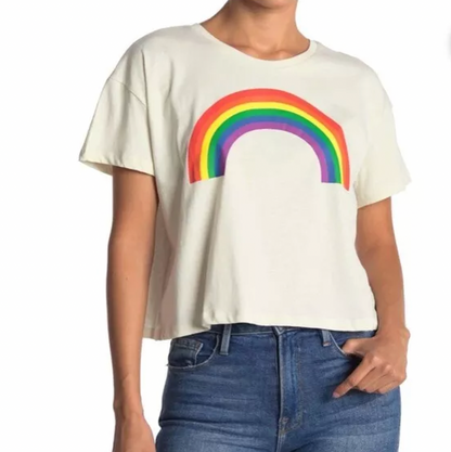french connection rainbow pride boxy tee