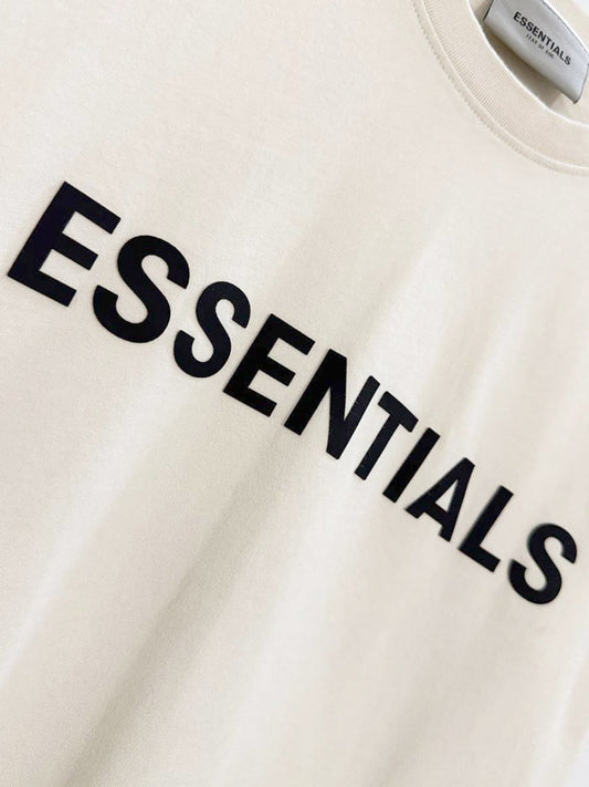 fear of god essentials basic spellout tee - good market thrift store
